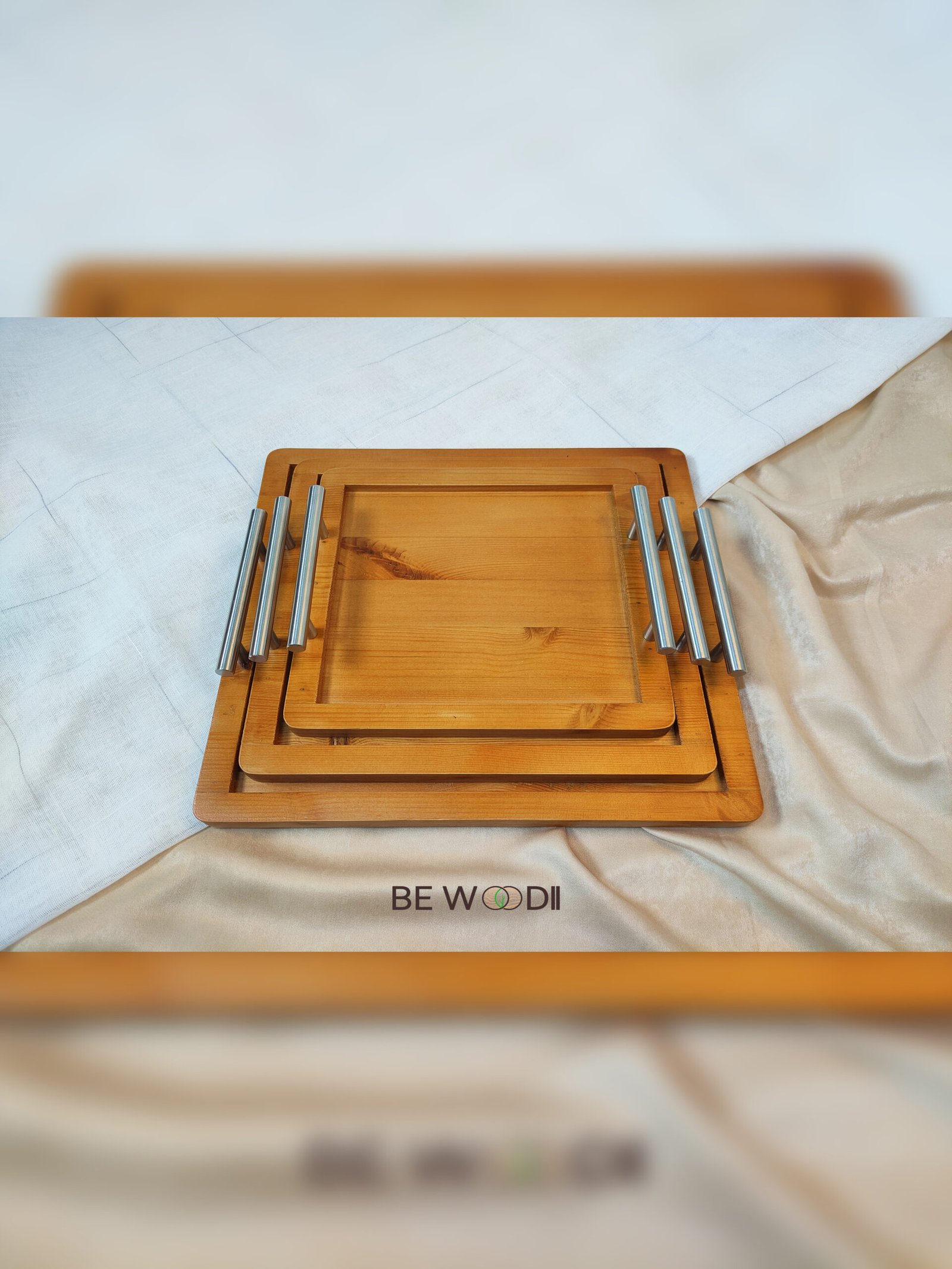 Square Flat Trays With Handles