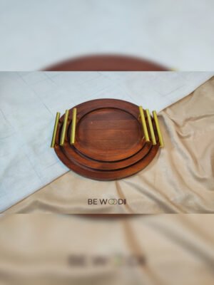 Round Flat Trays With Handles