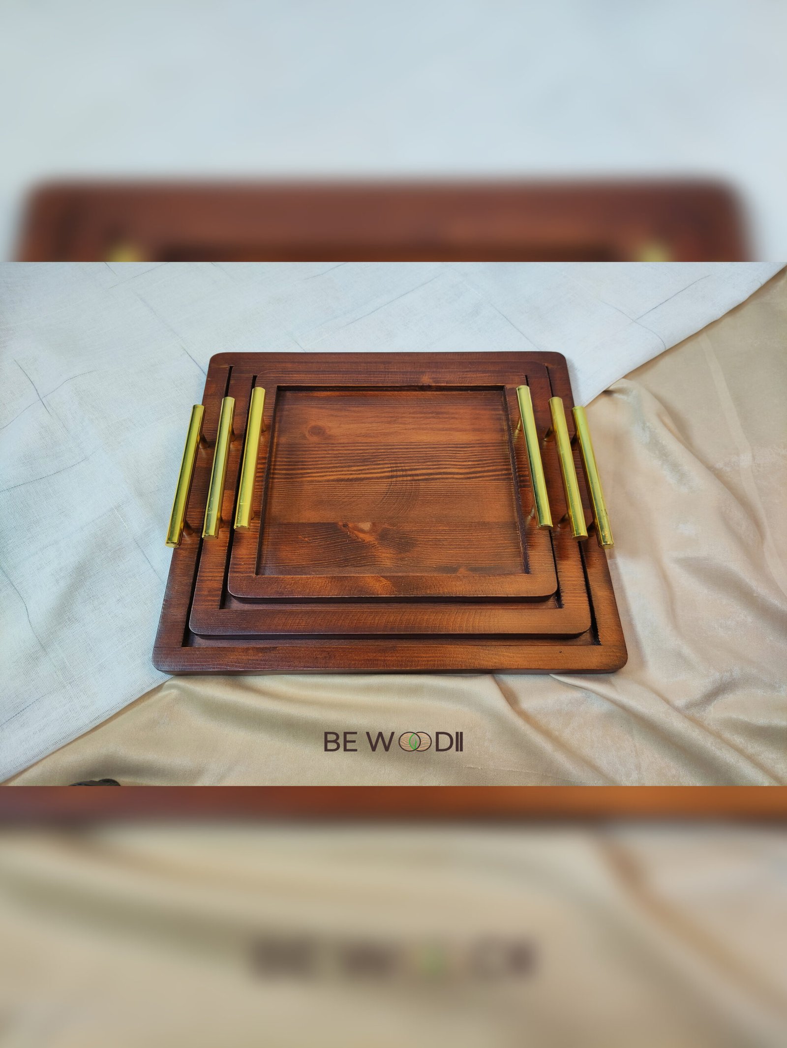 Square Flat Trays With Handles - Image 17