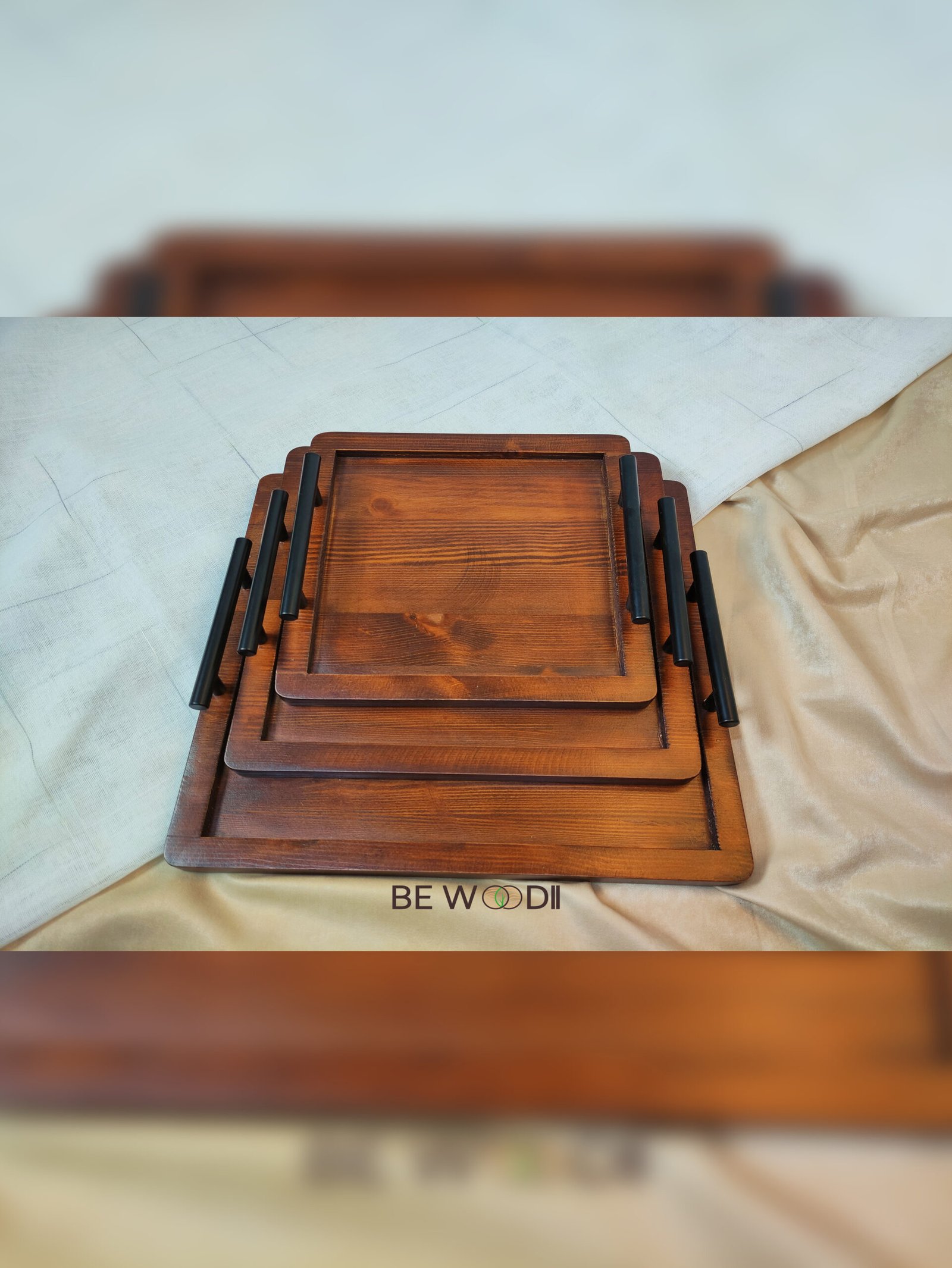 Square Flat Trays With Handles - Image 16