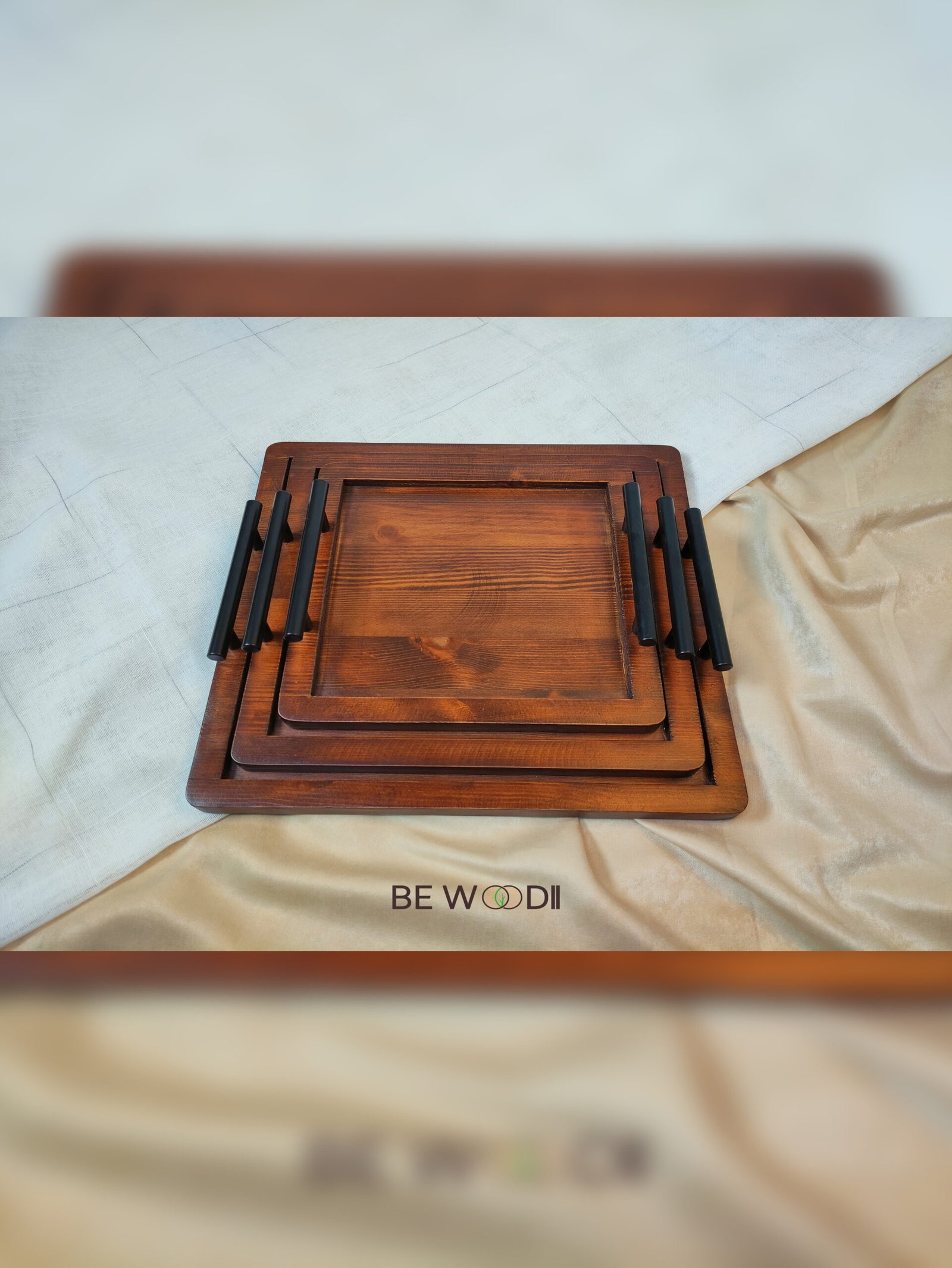 Square Flat Trays With Handles - Image 15