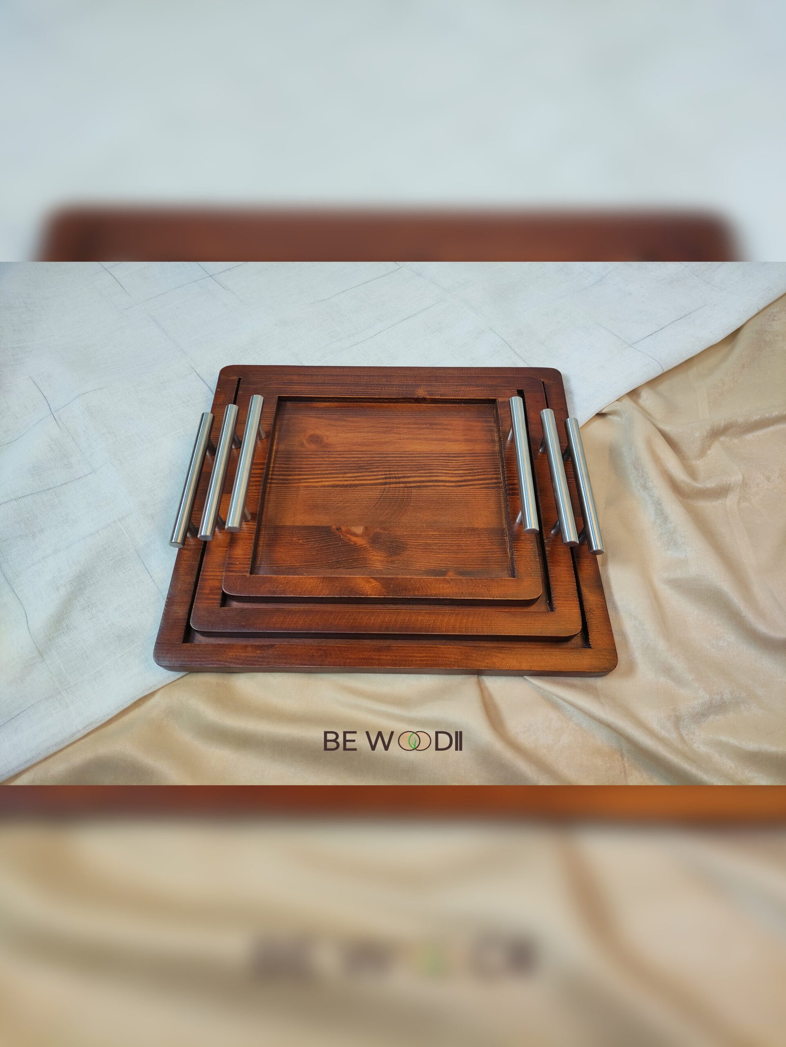 Square Flat Trays With Handles - Image 13