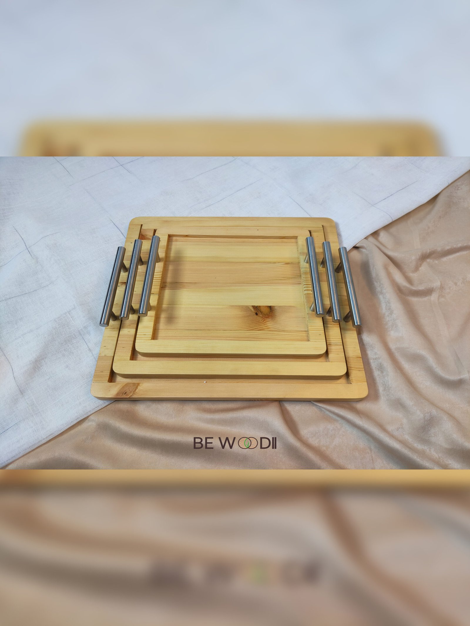 Square Flat Trays With Handles - Image 11