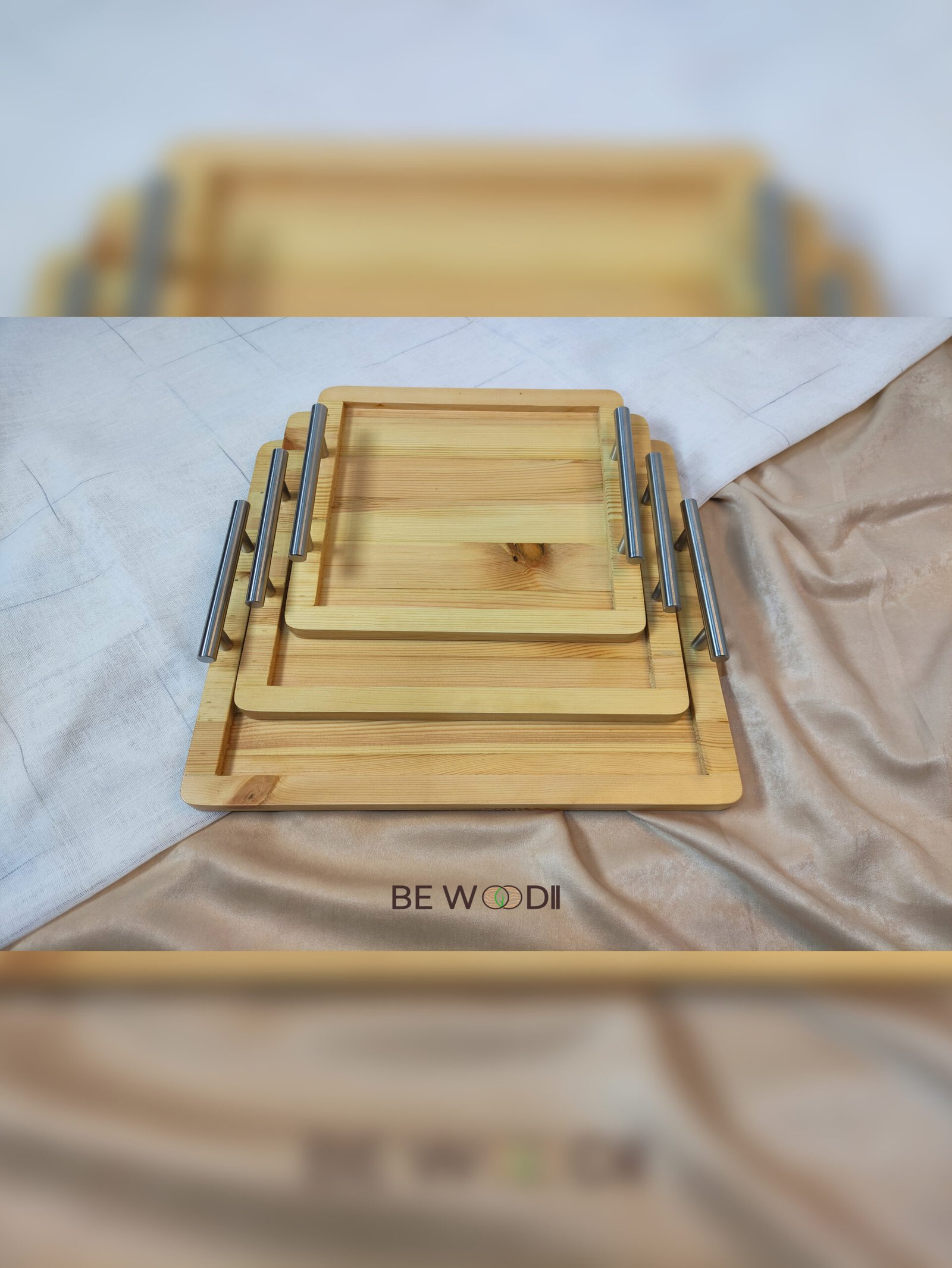 Square Flat Trays With Handles - Image 12