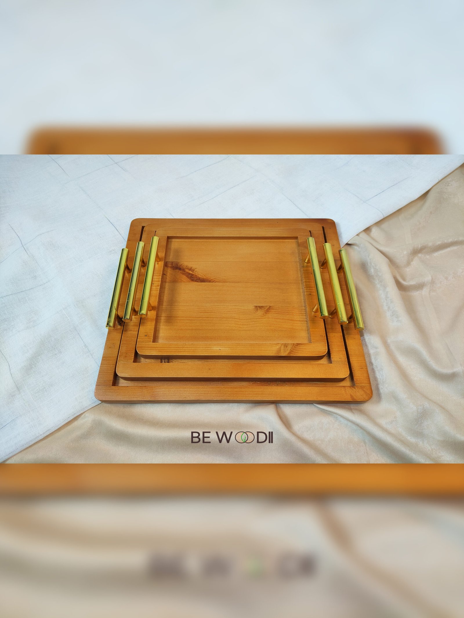 Square Flat Trays With Handles - Image 5